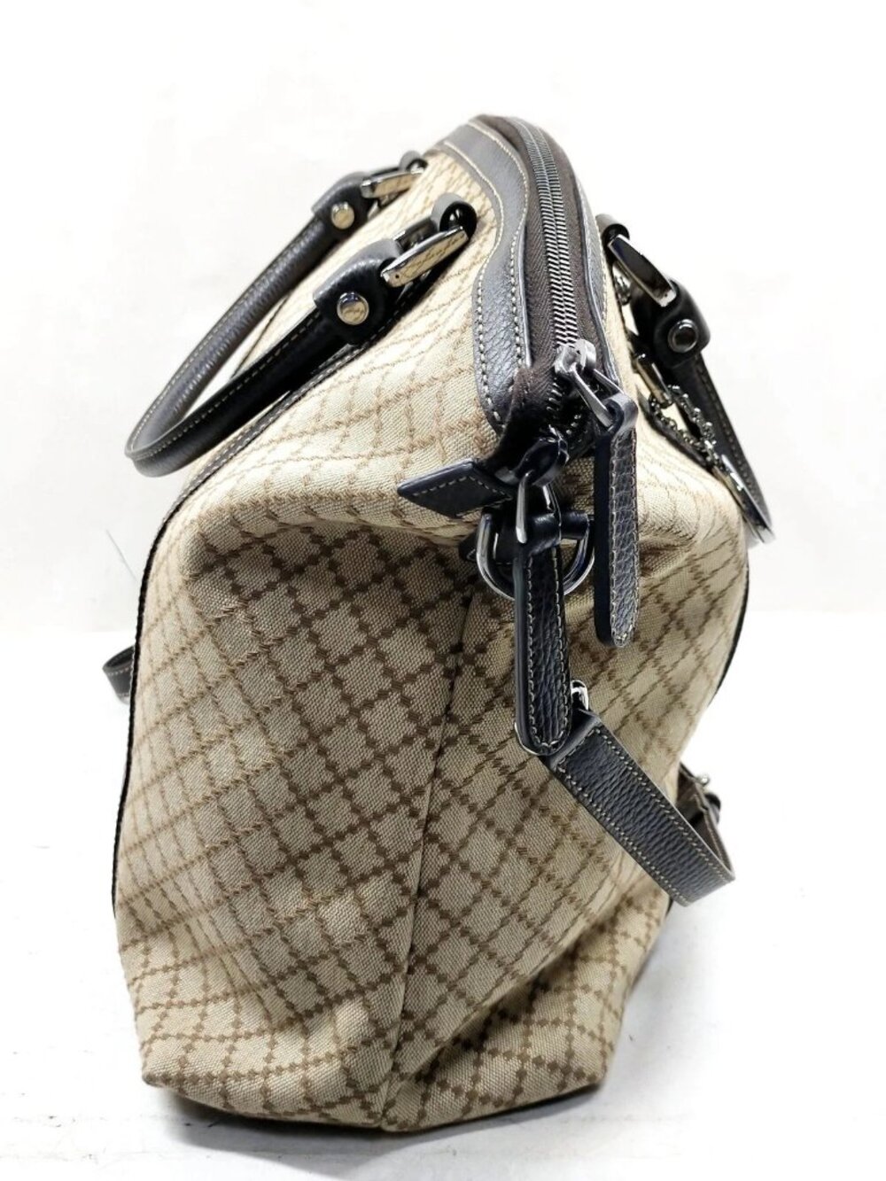 Authentic Gucci Diamante Sukey Canvas Tote Shoulder Crossbody Bag - Picture 5 of 16